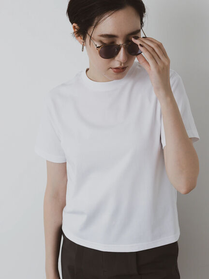 セール】 クルーネックTシャツ(compact)（オフホワイト/トップス