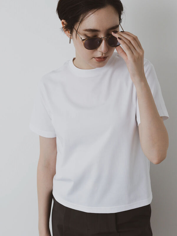 クルーネックTシャツ(compact)（オフホワイト）｜Te chichi（テチチ）通販