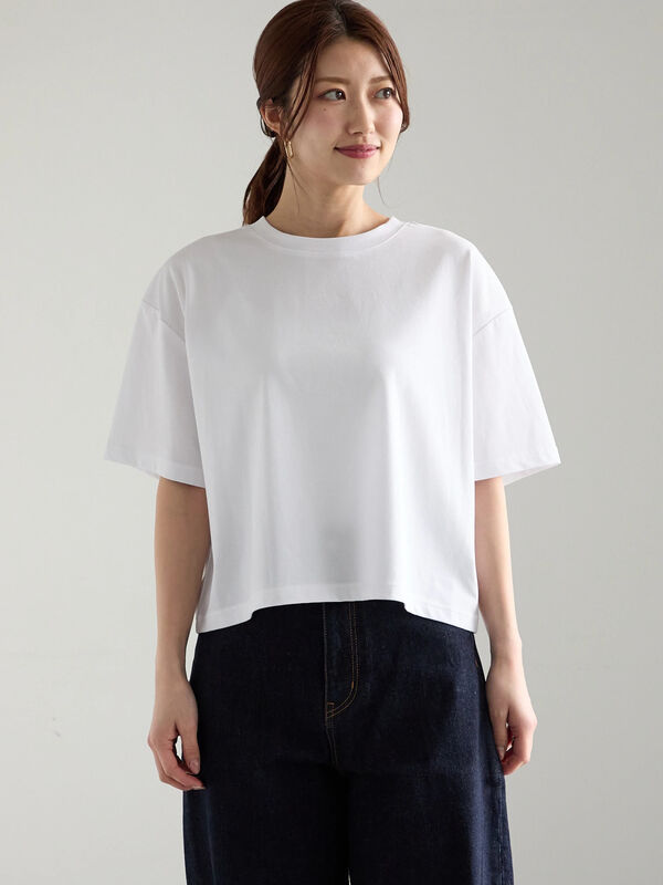 セール】 クルーネックTシャツ(BOX)（オフホワイト/トップス/T