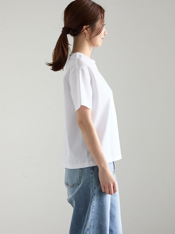 超美品　Love letter TクルーネックTシャツEN TS01PTW ラブスカルサガラワッペン VネックTシャツ(トップス)｜LOVELESS