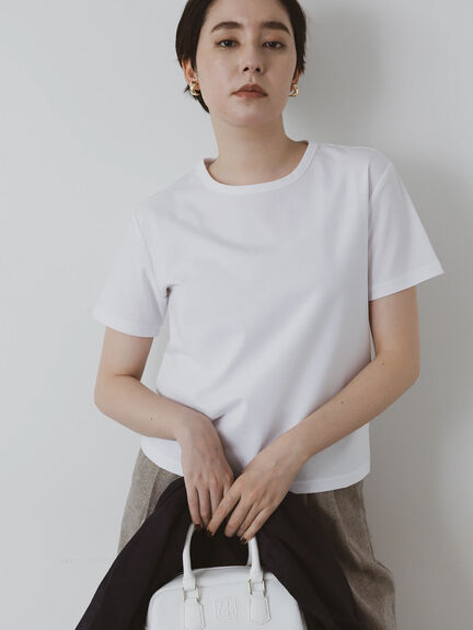 クルーネックTシャツ(minimal neck)（オフホワイト）｜Te chichi（テチチ）通販
