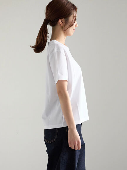 クルーネックTシャツ(minimal neck)（オフホワイト）｜Te chichi（テチチ）通販