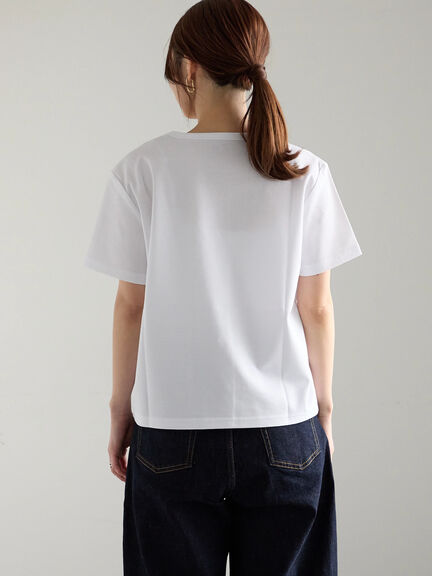 クルーネックTシャツ(minimal neck)（オフホワイト）｜Te chichi（テチチ）通販