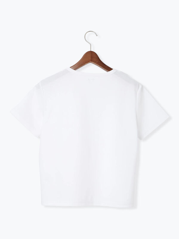 セール】 クルーネックTシャツ(minimal neck)（オフホワイト