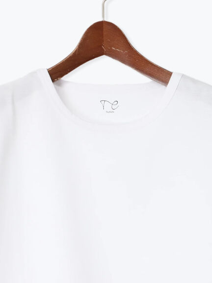 クルーネックTシャツ(minimal neck)（オフホワイト）｜Te chichi（テチチ）通販