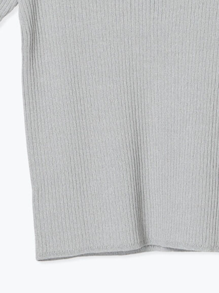 スキッパーポロリブニット《2025summer catalog item》（グレー/チャコールグレー/カーキ）｜Te chichi（テチチ）通販