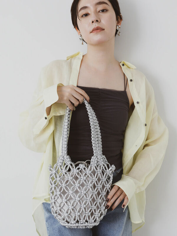 【WEB限定】メタリックコードトートバッグ（シルバー）｜Te chichi（テチチ）通販