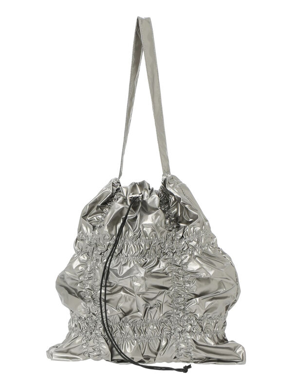 セール】 【WEB限定】ギャザードロストバッグ（シルバー/ブラック