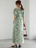 【LIBERTY】フレアーワンピース《2025summer catalog item》（ベージュ/グリーン）｜Te chichi（テチチ）通販