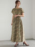 【LIBERTY】シャーリングワンピース《2025summer catalog item》（ブラック/ブルー）｜Te chichi（テチチ）通販