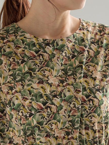 【LIBERTY】シャーリングワンピース《2025summer catalog item》（ブラック/ブルー）｜Te chichi（テチチ）通販