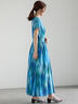 【LIBERTY】シャーリングワンピース《2025summer catalog item》（ブラック/ブルー）｜Te chichi（テチチ）通販
