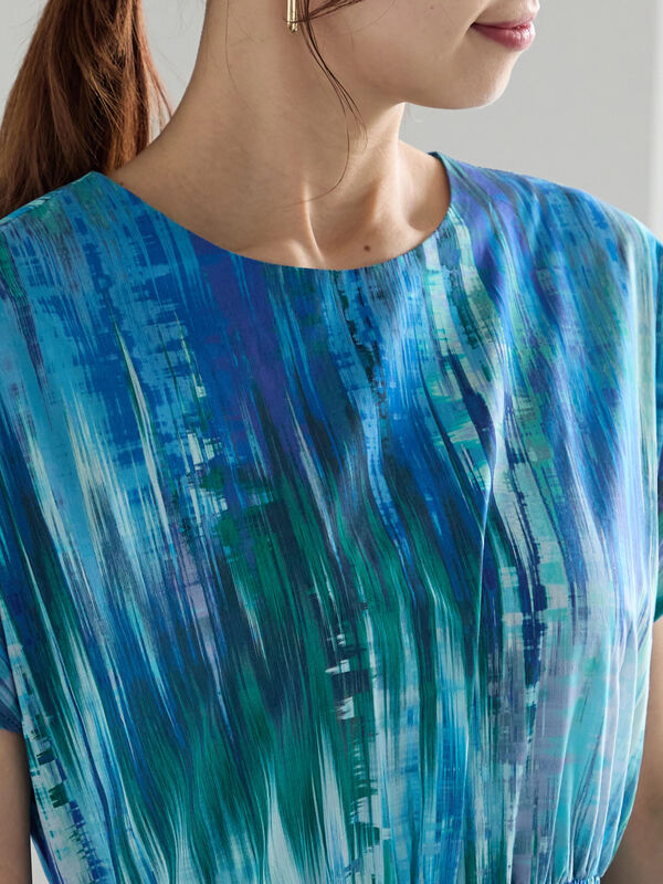 】リバティワンピース T.yamai paris リバティギャザーロングワンピース - m-market