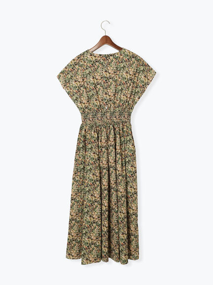 【LIBERTY】シャーリングワンピース《2025summer catalog item》（ブラック/ブルー）｜Te chichi（テチチ）通販