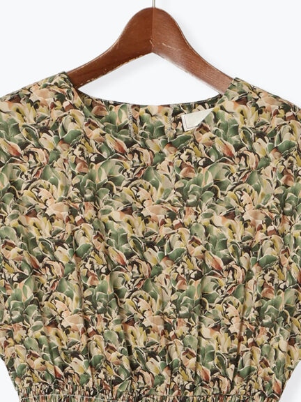 【LIBERTY】シャーリングワンピース《2025summer catalog item》（ブラック/ブルー）｜Te chichi（テチチ）通販