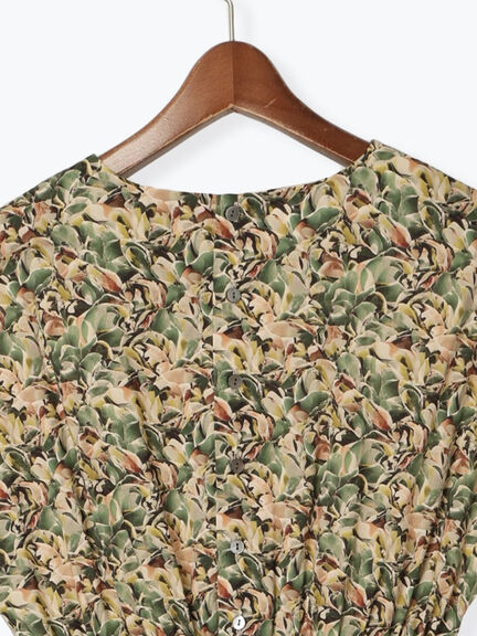 【LIBERTY】シャーリングワンピース《2025summer catalog item》（ブラック/ブルー）｜Te chichi（テチチ）通販