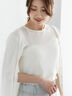ウールブレンドエアー天竺メロートップス（アンサンブル可）《2025summer catalog item》（オフホワイト/ブラック/Ｓグレー）｜Te chichi（テチチ）通販