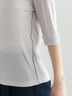 ウールブレンドエアー天竺メロートップス（アンサンブル可）《2025summer catalog item》（オフホワイト/ブラック/Ｓグレー）｜Te chichi（テチチ）通販