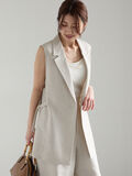 ラメリネンミックステーラードジレ（セットアップ可）《2025summer catalog item》（ベージュ）｜Te chichi（テチチ）通販