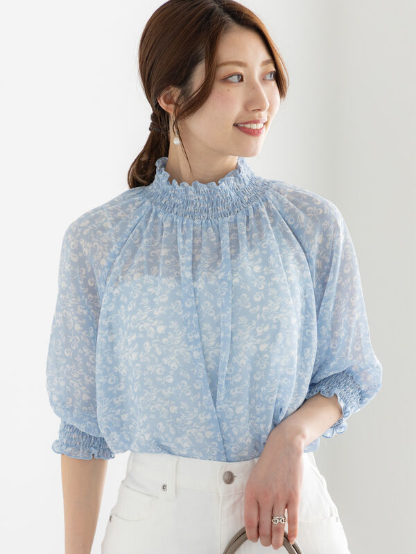 ブリーチ 1から60まで CAMBIO(カンビオ)】Multicolor Mohair Like Shadow Stripe Knit
