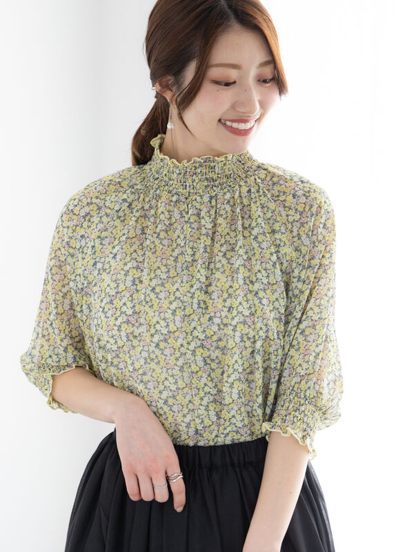chino シャーリング袖Tシャツ 110－150】シャーリングロゴTシャツ／ママとおそろい