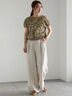 【LIBERTY】パフスリーブブラウス《2025summer catalog item》（ブラック/ブルー）｜Te chichi（テチチ）通販