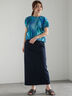 【LIBERTY】パフスリーブブラウス《2025summer catalog item》（ブラック/ブルー）｜Te chichi（テチチ）通販