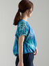 【LIBERTY】パフスリーブブラウス《2025summer catalog item》（ブラック/ブルー）｜Te chichi（テチチ）通販