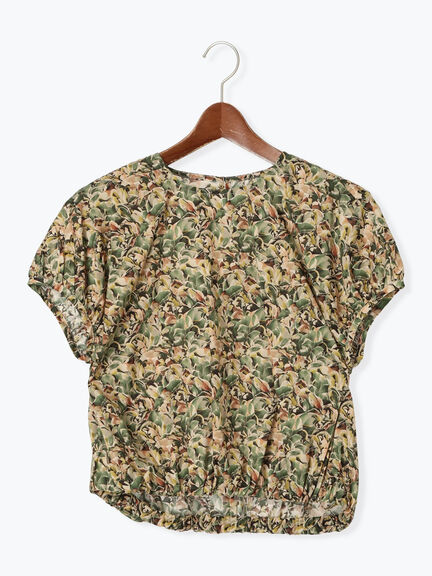 【LIBERTY】パフスリーブブラウス《2025summer catalog item》（ブラック/ブルー）｜Te chichi（テチチ）通販