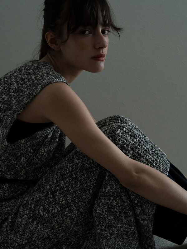 メッシュニットワンピース《2025summer catalog item》（オフホワイト/ブラック）｜Te chichi（テチチ）通販