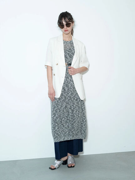 メッシュニットワンピース《2025summer catalog item》（オフホワイト/ブラック）｜Te chichi（テチチ）通販