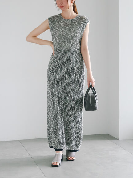 メッシュニットワンピース《2025summer catalog item》（オフホワイト/ブラック）｜Te chichi（テチチ）通販