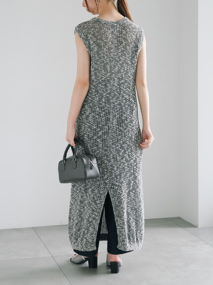 メッシュニットワンピース《2025summer catalog item》（オフホワイト/ブラック）｜Te chichi（テチチ）通販