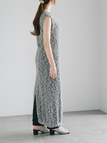 メッシュニットワンピース《2025summer catalog item》（オフホワイト/ブラック）｜Te chichi（テチチ）通販