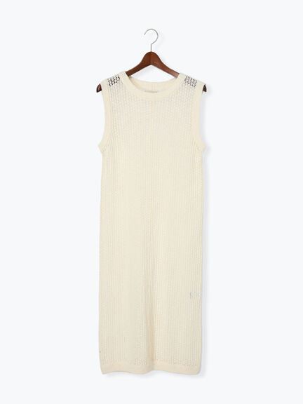 メッシュニットワンピース《2025summer catalog item》（オフホワイト/ブラック）｜Te chichi（テチチ）通販