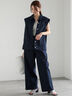 デニムライクワイドパンツ（セットアップ可）《2025summer catalog item》（ネイビー）｜Te chichi（テチチ）通販