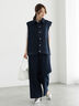 デニムライクワイドパンツ（セットアップ可）《2025summer catalog item》（ネイビー）｜Te chichi（テチチ）通販