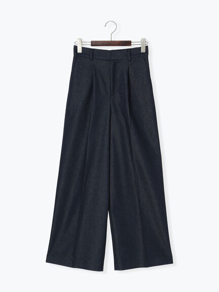 デニムライクワイドパンツ（セットアップ可）《2025summer catalog item》（ネイビー）｜Te chichi（テチチ）通販