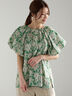 【LIBERTY】バルーンスリーブブラウス《2025summer catalog item》（グリーン）｜Te chichi（テチチ）通販