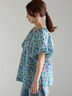 【LIBERTY】バルーンスリーブブラウス《2025summer catalog item》（ベージュ/グリーン）｜Te chichi（テチチ）通販