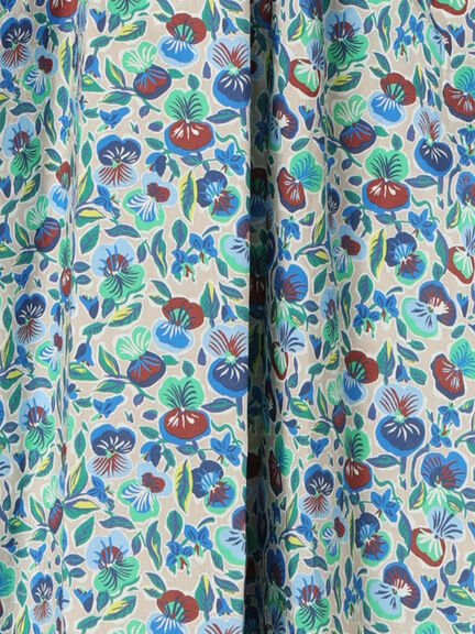 【LIBERTY】バルーンスリーブブラウス《2025summer catalog item》（ベージュ/グリーン）｜Te chichi（テチチ）通販