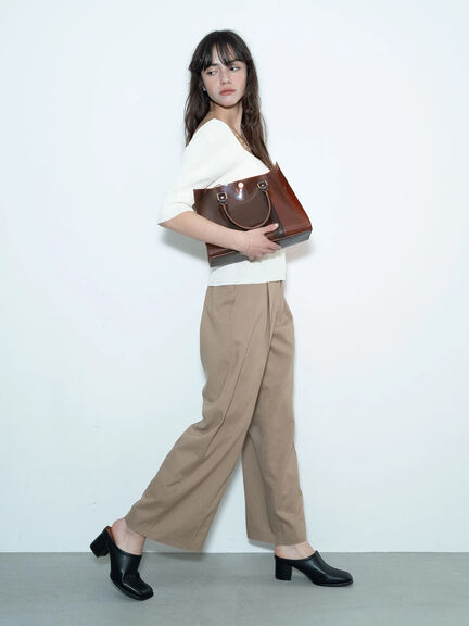 バックオープンブークレプルオーバー《2025summer catalog item》（オフホワイト/チャコールグレー/ブラウン）｜Te chichi（テチチ）通販