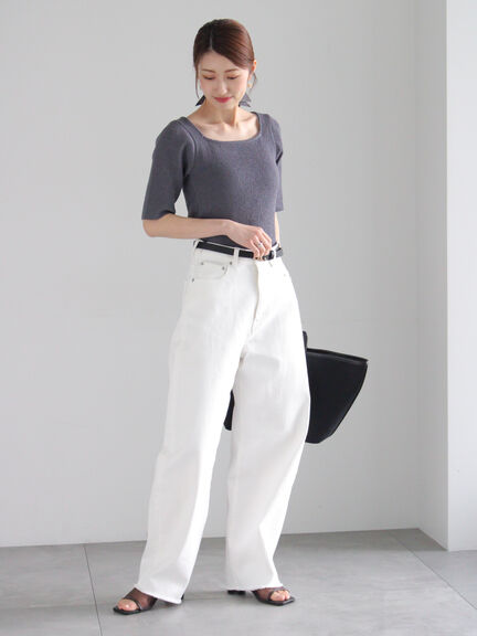 バックオープンブークレプルオーバー《2025summer catalog item》（オフホワイト/チャコールグレー/ブラウン）｜Te chichi（テチチ）通販