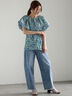 【松井愛莉着用】カーブDenimパンツ《2025summer catalog item》（オフホワイト/サックスブルー/ネイビー）｜Te chichi（テチチ）通販