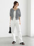 【松井愛莉着用】カーブDenimパンツ《2025summer catalog item》（オフホワイト/サックスブルー/ネイビー）｜Te chichi（テチチ）通販