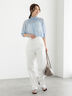 【松井愛莉着用】カーブDenimパンツ《2025summer catalog item》（オフホワイト/サックスブルー/ネイビー）｜Te chichi（テチチ）通販