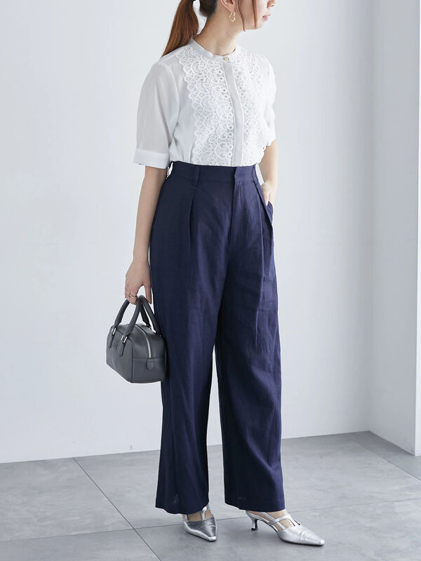 にっちー セール】 レーヨンリネンワイドパンツ《2025summer catalog item