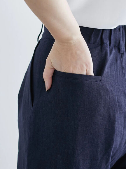 レーヨンリネンワイドパンツ《2025summer catalog item》（オフホワイト/ピンク/グリーン/ネイビー）｜Te chichi（テチチ）通販
