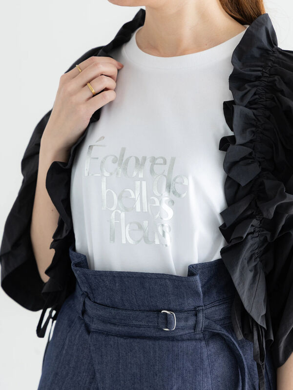 デザインロゴプリントTシャツ《2025summer catalog item》（シルバー/チャコールグレー/ブラック）｜Te chichi（テチチ）通販