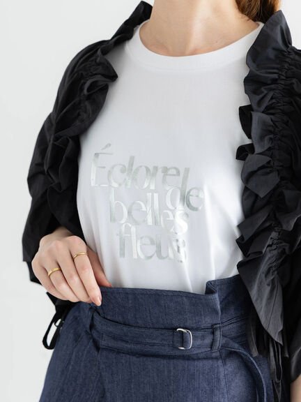 デザインロゴプリントTシャツ《2025summer catalog item》（シルバー/チャコールグレー/ブラック）｜Te chichi（テチチ）通販